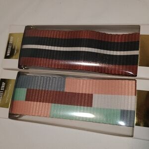 Black With Rust Stripe And Colorblock Stripe Wrist Straps